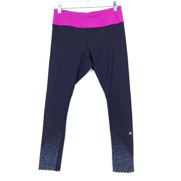 Lululemon Tight Stuff Tight Pant Womens Size 6 Naval Blue Ultra Violet - Picture 1 of 5